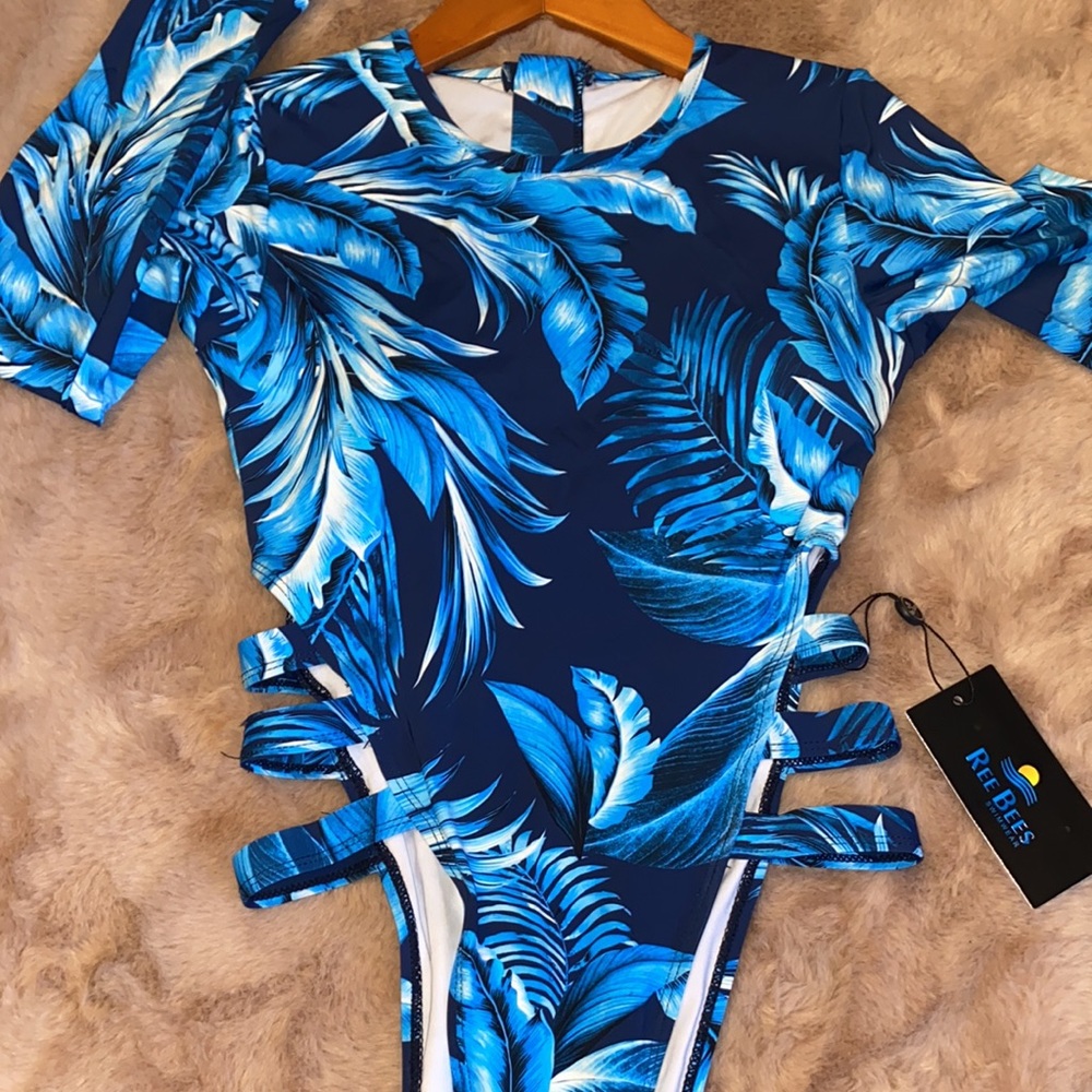 One piece blue swimwear size small